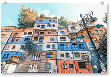 artboxONE Acrylglasbild 120x80 cm Städte Hundertwasser Village - Bild hundertwasser Architektur Austria