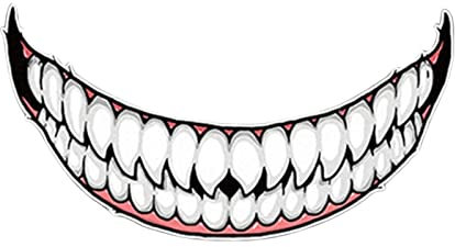Decalcomanie per casco da moto - Adesivi per la decorazione dei denti di personalità scura Adesivo per casco Decorazione fai da te Adesivi e decalcomanie per auto Decorazione per auto, moto e veicol