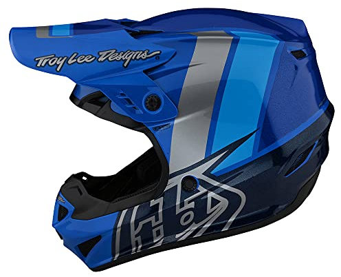 Troy Lee Designs GP Nova Adult Motocross Helmet - Face Helmet Offroad Motorcycle Dirt Bike ATV Powersports Dual Sport Racing Helmet - Mens Womens Unisex (Blue, LG)