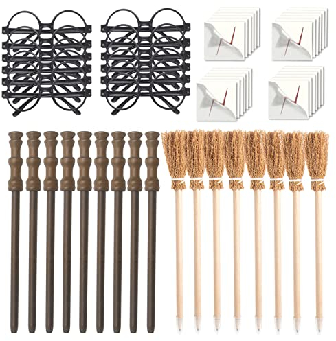 Col-Pary Accessoires de fête de magicien avec lunettes de magicien,crayon de sorcière,crayon de wand magique pour Halloween,cosplay décoration de fête,récompenses scolaire-36pcs