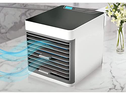 VVLXRIC Condizionatore Portatile Elettrico - Ultra Silenzioso Cubo Aria Fredda - USA Solo Acqua Pulita Mini Clima Portatile - per Casa E Ufficio