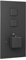 ENKI, Milan, TSV073, Thermostatic Concealed Shower Valve with Push Buttons, Twin Square Taps with Two Outlets, Modern Shower Valve, Black