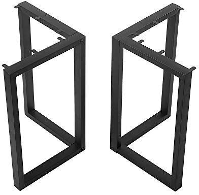 OLDRAINBOW Black Cast Iron Coffee Table Legs,Metal Furniture Legs 28¡±Height 24¡±Wide,Industrial Dining Table Legs Desk Legs,Legs for DIY Coffee Table 2 Pcs