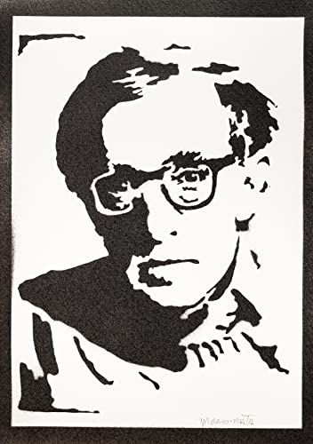 moreno-mata Echtes Handgemachtes Graffiti Woody Allen Filme Aesthetic Poster & Kunstdrucke Bilder Plakat Handmade Deko Wandbilder Wohnzimmer Wanddeko Geschenke für Männer und Frauen