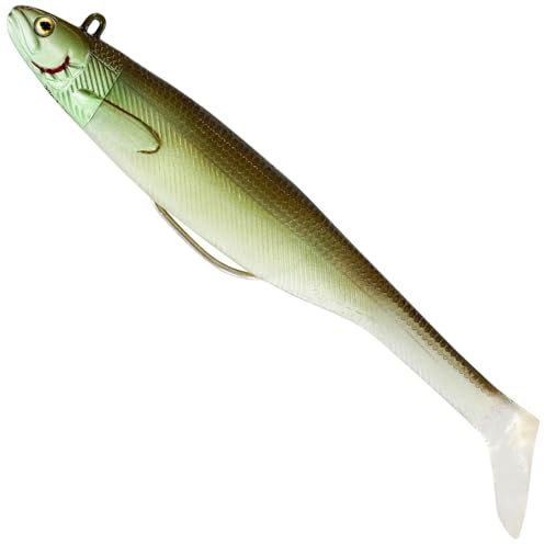 Westin Magic Minnow Jig 12g 10cm - Gummifisch, Farbe:Olive Abalone