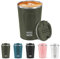 WETOWETO 12 oz Insulated Coffee Cup, Spill Proof Travel Coffee Mug, Vacuum Stainless Steel Coffee Tumbler, Coffee Mug with Lid, Portable Thermal Mug, Reusable Travel Coffee Cup(Green)