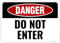1 x Schild mit Aufschrift Danger Do Not Enter, 25,4 x 17,8 cm, Aluminium, Aufschrift No Entry Stay Out Hazard Keep Out Outdoor