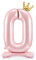 Folienballon Zahl 0 Geburtstag XXL Ballon 0 Hellrosa mit Standfuß selbststehend BallonKindergeburtstag Luftballon Rosa mit goldener Krone