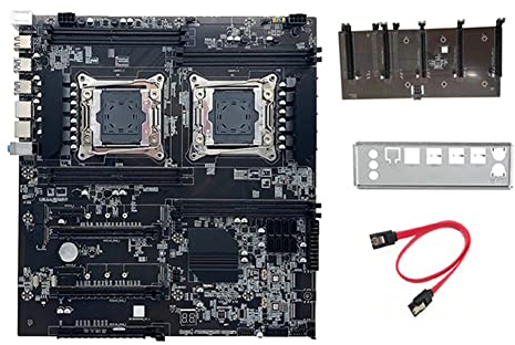 FUWIND X99 Mining Motherboard Dual CPU ALEO Mining Motherboard +SATA Cable+Baffle LGA2011 V3/V4 8XDDR4 Slot PCIE 16X 8XSATA3.0 Supports 5 GPU Miner