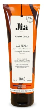Jia Paris – Co-Wash – 250ml – Cheveux Bouclés, Frisés, Crépus – Aloe Vera Bio & Huiles Végétales – Soin Nettoyant Doux Sans Sulfates – Vegan, Made in France