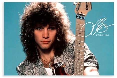 MExmeb Jon Bon Jovi Leinwand-Poster, Wandkunst, Dekordruck, Bild Gemälde für Wohnzimmer, Schlafzimmer, Dekoration, ungerahmt, 30 x 45 cm