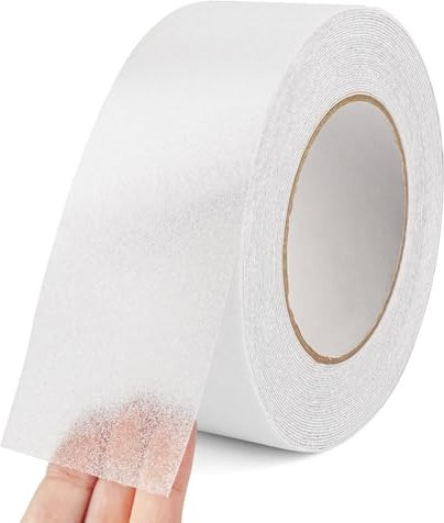TopBine 5cm*10m Selbstklebend Rutschfestes Klebeband, High Grip Antirutsch Klebeband Wasserdicht Anti Slip Tape Schützen Sie Ältere Menschen, Kinder/Haustiere Vor Stürzen(Transparent)