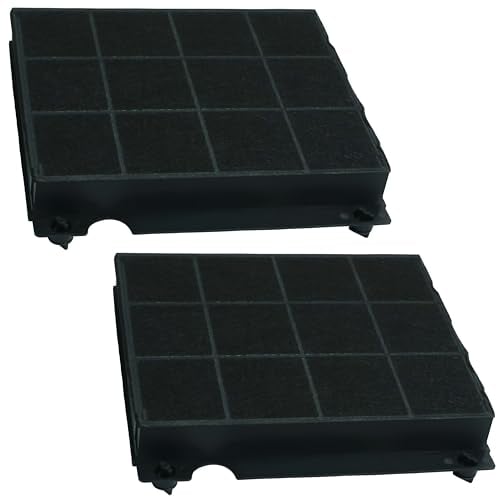 2 Pieces Cooker Hood Filters Carbon Type 15 225x210x30 mm with the Original Code 48000008575 for Whirlpool 9029793818 4055054599 for AEG 72X3405 for Brandt F00333/S C00308162 for Elica - ONIX TECH