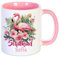 Unikatolo Tasse Schulkind mit Name personalisiert Geschenk Schulanfang Namenstasse Schulstart Kinder Schultüte Mädchen Einschulung Zuckertüte Erste Klasse Kleinigkeit Mitbringsel (Flamingo Rosa)