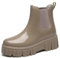 AONETIGER Stivali Pioggia Donna Impermeabile Stivali Gomma Leggere Antiscivolo Chelsea Stivaletti Outdoor Antivento Ankle Boot (06 Marrone,41EU)