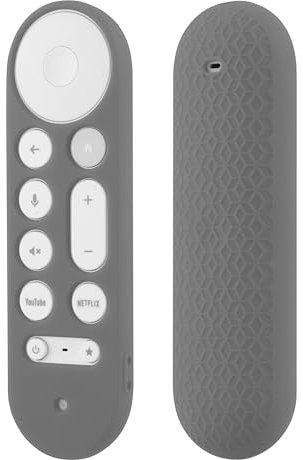 LEFXMOPHY Case for Google TV Streamer 4K Remote Cover 2024 Silicone Protective Sleeve - Grey