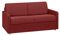 Vente-unique-Schlafsofa 2-Sitzer - Liegefläche: 120 cm - Matratzenhöhe: 18 cm - Stoff - Rot - CALIFE