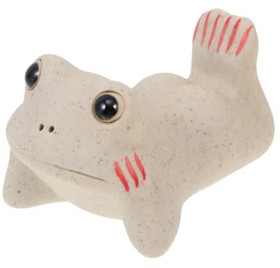 Zerodeko 1stk Tee Haustier Lustig Frosch-schlüsselanhänger Zen-gartendekoration Avocado Frosch Plüsch Spule Räucherstäbchenhalter Gehäkelte Puppe Positive Tiere Häkeln Bausatz Graue Keramik