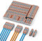 NEUTYPECHIC 60 Pezzi Connettori Elettrici Rapidi PA Ignifugo, 0.08-4 mm² Connettori per Cavi Elettrici, Connettore Elettrico 1 Linea 2 Input Combinazione Libera, Morsettiera per Abitazioni, Fabbriche