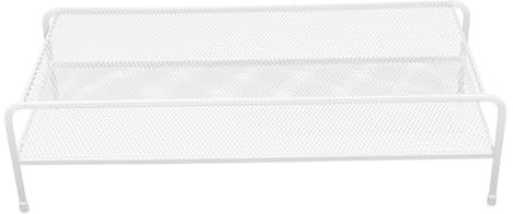 HOMSFOU Metall Monitorständer Laptopständer Mesh Schreibtischständer Computer Erhöhung Für Büro Und Zuhause Stabil Weiß