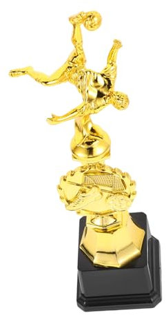 KOMBIUDA Coppe e Trofei Calcio in Plastico Oro, Leggeri e Resistenti, per Tornei Sportivi e Premiazioni di Calcio Aziendali