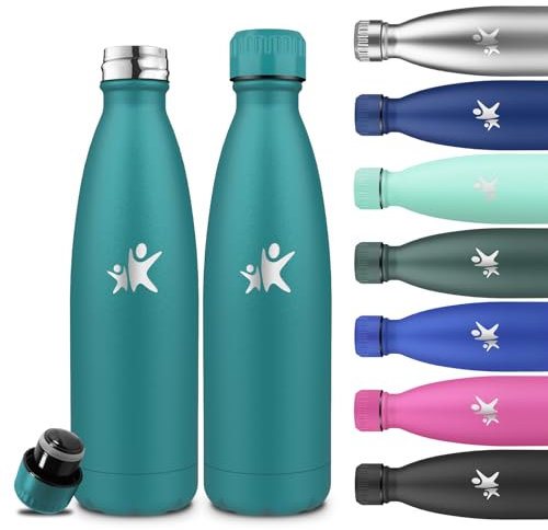 Grsta Botella Agua Acero Inoxidable, 750ml Botella Termica, A Prueba de Fugas, Cantimplora Gym, Doble Aislamiento, Cantimplora Infantil, Fácil de Limpiar, para Cámping, Senderismo, Yoga, Oficina