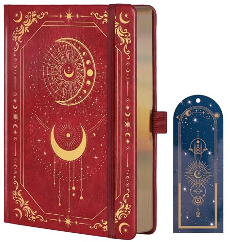 TIEFOSSI Bullet Dot Journal, 160 bis 190 nummerierte Seiten, Tagebuch für Arbeit und Skizzieren, A5-Hardcover-Lederjournal zum Schreiben für Frauen und Männer