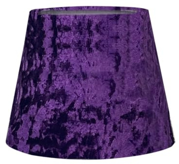 MURIEL BARGAINS Velvet Lampshade 9 Purple – Dual Purpose Light Shade for Ceiling Pendant or Table Lamp – Soft Velvet Finish with Stylish Metallic Inner