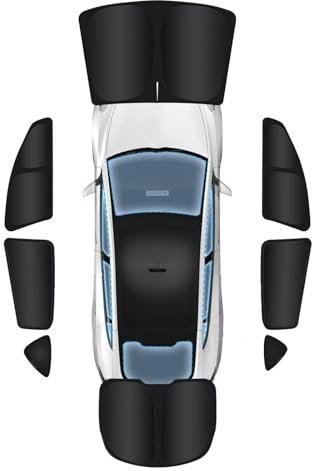 Parasol Coche Ventana para Tesla para Model Y 2020-2024 Todas Las Ventanas Laterales Accesorios Interiores Coche Parasol Privacidad Ventana Camping Al Aire Libre 8 Piezas Parasol Coche