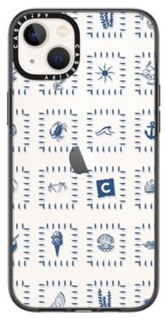 CASETiFY Kompakte iPhone 14 Plus Hülle [Leichtgewicht / 4 ft. 2X Militärstandard Fallschutz/Schlank] - Boho Summer - Clear Black