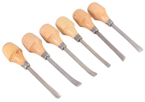Schnitzmeißel Werkzeugset und Stahl, 6 Stück für Holz
