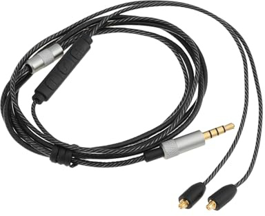 LT Easiyl Cable de Audio de 3,5 Mm con Control de Volumen de Micrófono Compatible con Shure SE215/SE425/SE535/SE846/UE900