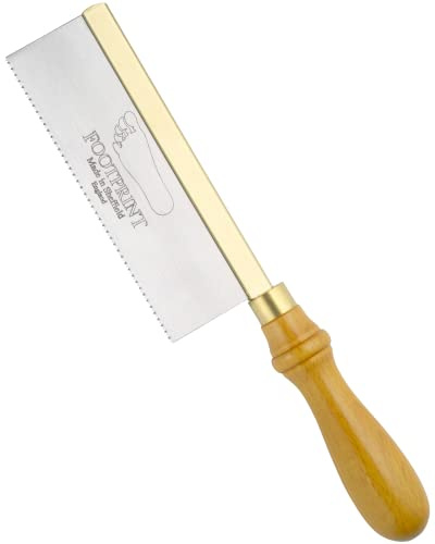 Beechwood Handle 7 Gents Saw - by Footprint Tools. Hardened and Tempered Spring Steel Blade with Fine Tooth for Woodworking. Handsaw/Wood Saw/Small Backsaw Perfect for a Mitre or Dovetail Cut.