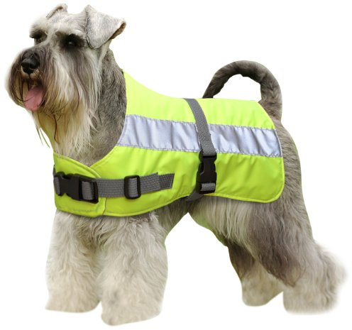 Petlife Flectalon Hi-Vis Dog Jacket Complete with Thermal Lining, 22-inch, Fluorescent Yellow