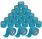 ALPIDEX 24 Rollen Kinesiologie Tape 5 m x 5,0 cm Viele Farben Anwendungsbroschüre Elastisch Wasserfest Hautfreundlich Physio Muskel Tape Set, Farbe:hellblau