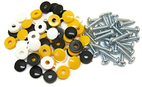 All Trade Direct 30 Pk Caps & Screws Car Number Plate Fixing Fitting Kit