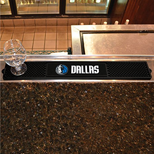 FANMATS 14052 Dallas Mavericks Getränke-Barmatte, 8,3 cm. x 61 cm. - Langlebige Abtropfmatte, leicht zu reinigen, Thekenmatte