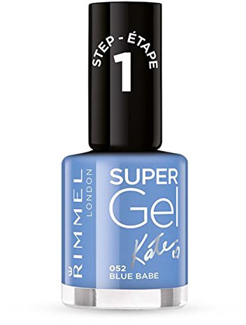 Rimmel London Shade 52 Babe Kate Moss Super gel Nail Polish, Blue