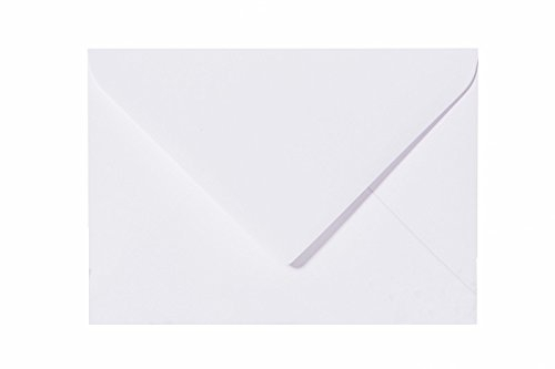 Paper24 25 Umschläge B6 feuchtklebend 120 g/qm, Briefumschläge 12,5 x 17,5 cm für Hochzeit, Geburtstag, zum Basteln in der Farbe Weiß
