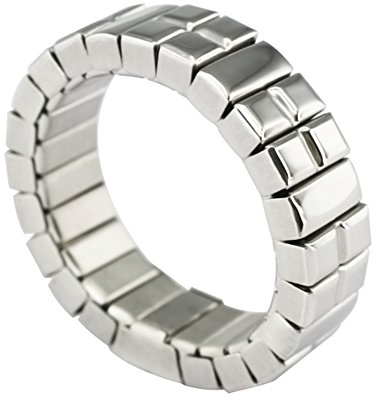 Neodym Flex Magnetring Energetix 4you 1213 flexibel Uni Silber Magnetix Retro Design - 19