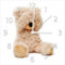 Wallario Design-Wanduhr Süßer Teddybär aus Glas, Motiv-Uhr Größe 30 x 30 cm, weiße Zeiger