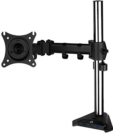 ARCTIC Z1 Pro (Gen 3) - Bras d'écran pour moniteurs et téléviseurs Ultra-Larges jusqu'à 34″/38″, jusqu'à 15 kg/33 Ibs, Bras écran PC, VESA 75x75/100x100, Hub USB 4 Ports, inclinable, pivotant - Noir