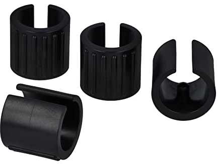 GleitGut - Feltrini per cantilever – Feltrini in plastica per tubo rotondo 24 – 25,9 mm – 4 pezzi – con perni 5,5 mm