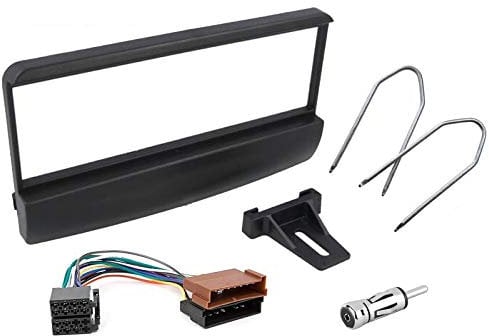 Sound-way Kit Montaggio Autoradio, Mascherina 1 DIN, Cavo Connettore ISO, Adattatore Antenna, Chiavi di Smontaggio, compatibile con Ford Focus, Fiesta, Mondeo, Escort, Transit