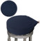 BUYUE Barhocker Hussen, Luxus Stoff Durchmesser 40-45cmRunde Knitter-resistente Dehnbare waschbar staubdicht Hocker Sitzbezug, L-Marineblau-1 Stück