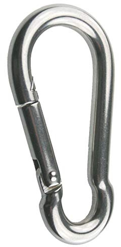 ARBO-INOX - Karabinerhaken - Karabiner - Edelstahl A4 - offenes Auge - rostfrei (12x140mm)