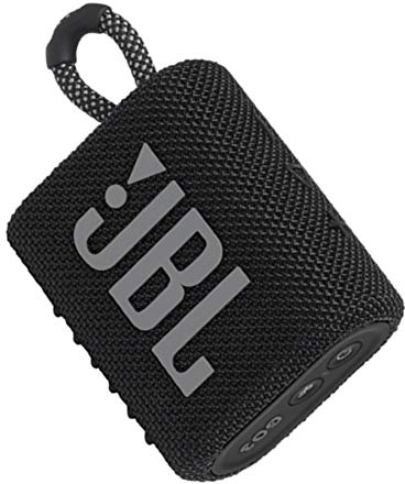 JBL GO 3 Speaker Bluetooth Portatile, Cassa Altoparlante Wireless con Design Compatto, Resistente ad Acqua e Polvere IPX67, fino a 5 h di Autonomia, USB, Nero