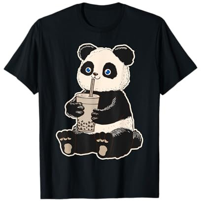 Thé à bulles Panda Bear Boba Animal Boisson Giant Pandabear T-Shirt