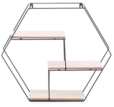 Homede Wandregal Metalldraht Schweberegal im Industrie Design modern Aluvia