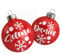 Personalisierte Weihnachtskugeln Aufkleber mit 5 Namen, 6 Schneeflocken, 6 Sternen und 24 Dekorationspunkten, Individuelle Weihnachtsdekoration, 7 cm Breite, 3-4 cm Höhe, Gold, Rot, Silber, Weiß